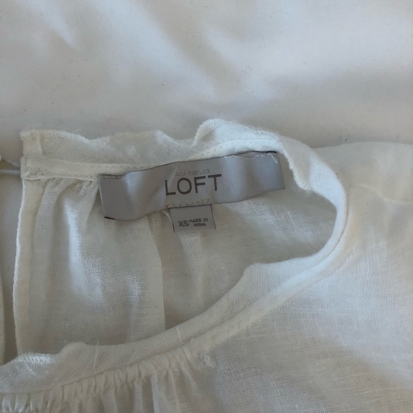 Loft blouse in white with mustard yellow detailing - Picture 5 of 5